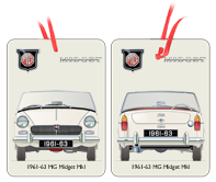 MG Midget Mk1 (disc wheels) 1961-64 Air Freshener